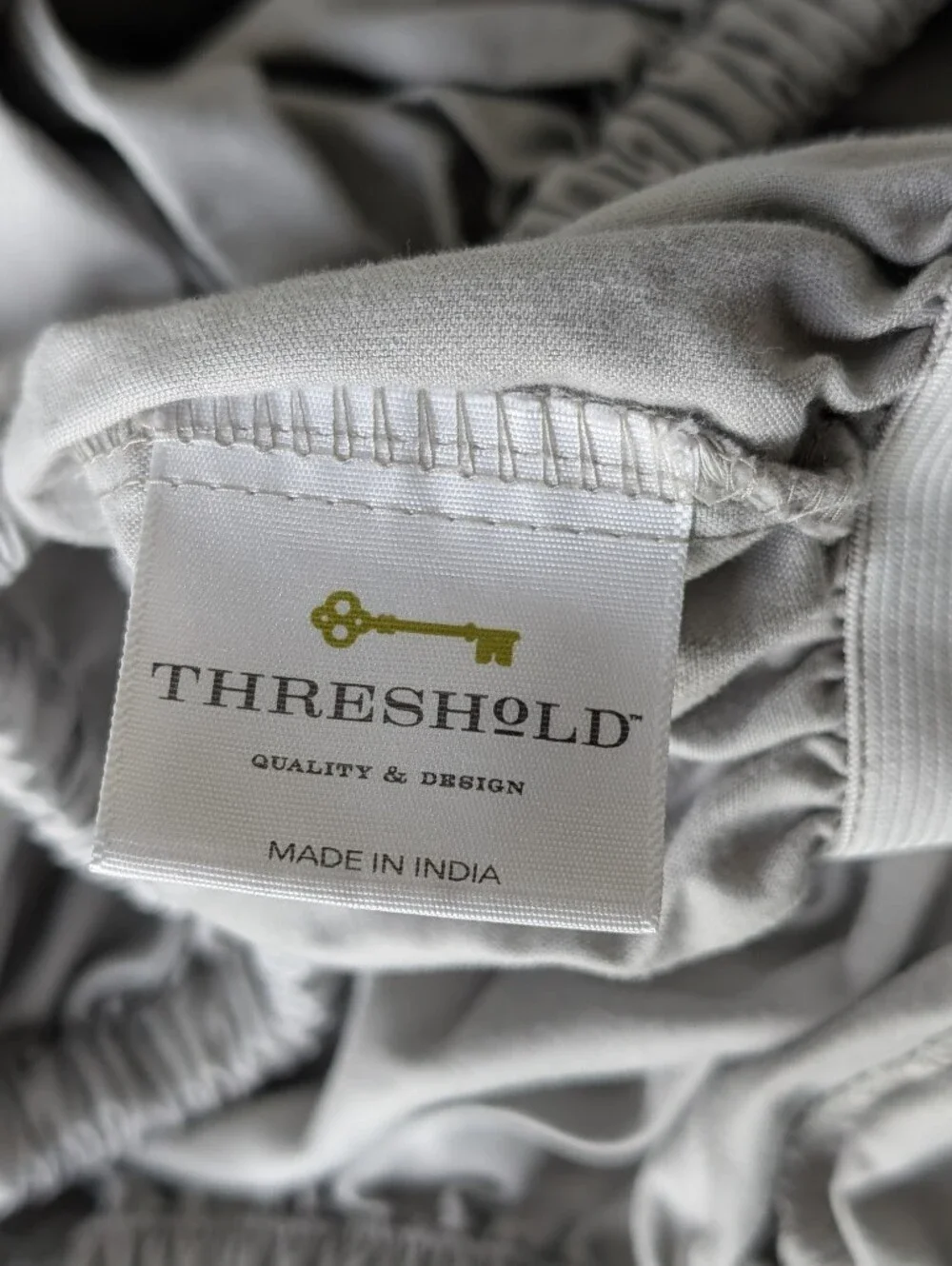 Threshold Target Gray Cotton Fitted & Flat Sheet Queen Size
